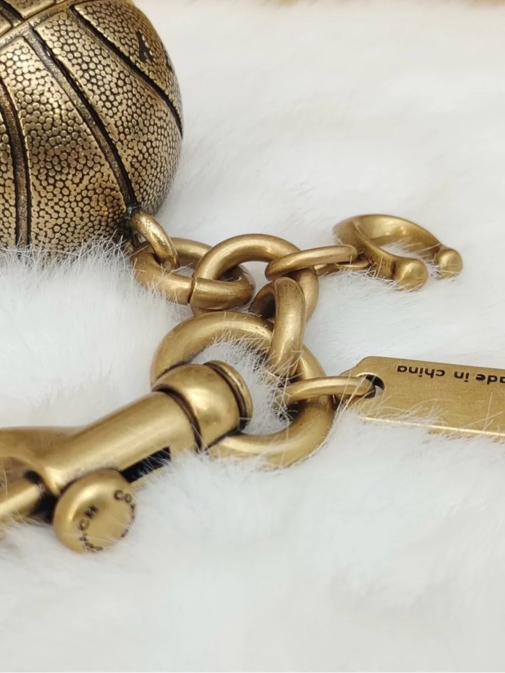 Coach Gold-tone WNBA Basketball Key Charm